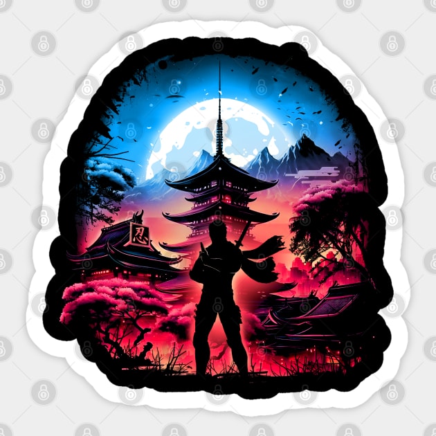 Ninja Village Sticker by Meca-artwork